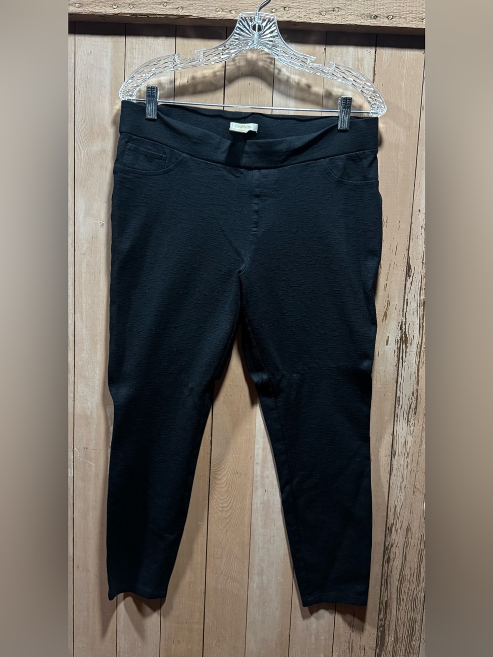 Matty M Black Ankle Crop Stretch Jeans